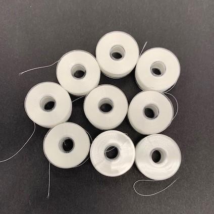 Bobbin Thread - Prewound Embroidery Bobbins - White