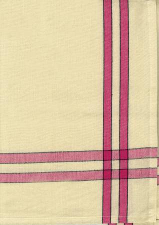 Tea Towel - Pink/Cream with Black Stripe