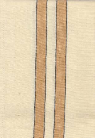 Tea Towel - Pumpkin/Cream with Black Stripe