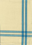 Tea Towel - Turquoise/Cream with Black Stripe